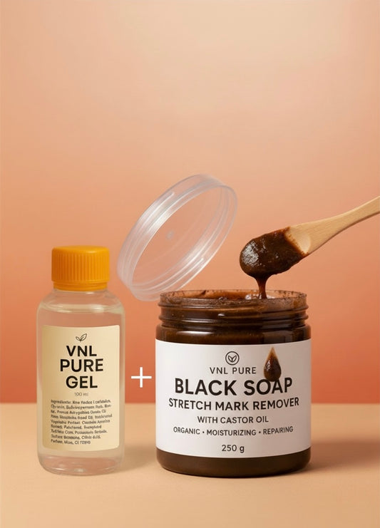 Stretch Mark Care Duo – African Black Soap & Aloe Vera G